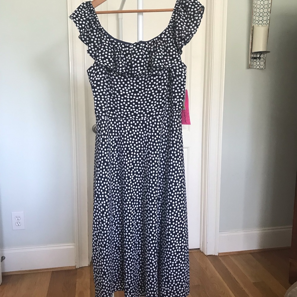 Navy Polka dot dress